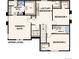 Floor plan detailing the upper level, which features the owner's suite, bedrooms, and laundry area at 12354 E 101St Dr, Commerce City, CO 80022