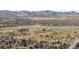 Panoramic aerial shot featuring community park offering various recreational activities set against mountain backdrop at 5773 S Benton Way, Littleton, CO 80123
