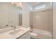 Modern bathroom featuring a bathtub and a large vanity at 651 Scrubjay Cir, Castle Rock, CO 80104