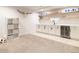 Finished basement boasts a bar area with white cabinetry, floating shelves, and a beverage center at 619 S Gilpin St, Denver, CO 80209