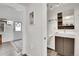 Modern bathroom with a vessel sink, sleek vanity, and contemporary fixtures at 10887 Goodheart Ave, Conifer, CO 80433
