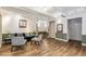 Inviting lobby with stylish seating, elegant lighting, and well-maintained hardwood floors at 1255 N Ogden St # 605, Denver, CO 80218