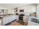 Bright, renovated kitchen with ample countertop space, white cabinetry and stainless steel appliances at 6393 S Johnson St, Littleton, CO 80123
