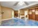 Living room with blue floors, fireplace, and an open layout at 33090 Janelle Cir, Golden, CO 80403