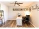 Office space with desk, chair, and ceiling fan at 19738 Applewood Ct, Parker, CO 80138