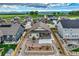 Aerial view of fenced backyard in a community neighborhood near green spaces at 15376 Ivanhoe Ct, Thornton, CO 80602