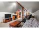 Bonus room features a wet bar, television, and comfortable seating area at 50 Meade Ln, Cherry Hills Village, CO 80113