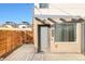 Private entrance and walkway to modern townhome at 1822 Grove St # 110, Denver, CO 80204