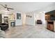 Open floor plan of the living room adjacent to the updated kitchen at 795 S Alton Way # 4C, Denver, CO 80247