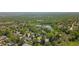 Stunning aerial view of a home surrounded by lush greenery and a serene lake, offering a peaceful retreat at 6842 Garland St, Arvada, CO 80004