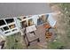 Aerial view showcases the deck with outdoor seating and spiral stairs at 100 Wildcat Ln, Boulder, CO 80304