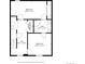 Third-floor plan featuring two bedrooms, a laundry room, a hall, and a shared bath at 7068 E Briarwood Dr, Centennial, CO 80112