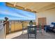 Balcony patio furniture with city views at 700 N Washington St # 1104, Denver, CO 80203