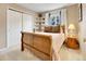 Comfortable bedroom featuring built-in shelving, carpeted floors, and a light-filled window at 10062 Eagle Valley Way, Highlands Ranch, CO 80129