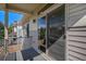 Cozy outdoor balcony area with siding, sliding glass door, and wrought iron railings at 3116 Jonquil St, Castle Rock, CO 80109
