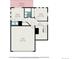 First floor plan featuring the garage, laundry, two bedrooms, and a full bath at 3116 Jonquil St, Castle Rock, CO 80109