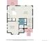 Floor plan highlighting second story layout with kitchen, living room, balcony, primary bedroom, and bath at 3116 Jonquil St, Castle Rock, CO 80109