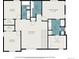 Second level floor plan shows three bedrooms, sitting room, two baths and laundry room at 5805 Red Barn Ave, Mead, CO 80504