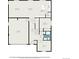 Main level floor plan featuring open concept kitchen, bedroom, living room, office and garage at 5805 Red Barn Ave, Mead, CO 80504