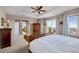 Spacious main bedroom with access to balcony, and mountain view at 2577 Shadecrest Pl, Highlands Ranch, CO 80126