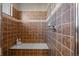 Tiled shower with a built-in seat at 2577 Shadecrest Pl, Highlands Ranch, CO 80126