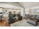 Comfortable living space with hardwood floors seamlessly connects to the kitchen at 31353 E 163Rd Ave, Hudson, CO 80642