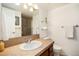 Bright bathroom features tile countertop, modern fixtures, and glass enclosed shower at 1029 E 8Th Ave # 1302, Denver, CO 80218