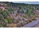 Aerial view of several homes among mature trees and lush landscaping, offering a sense of community and privacy at 345 Scrub Oak Way, Monument, CO 80132