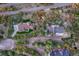 Aerial view showing houses with driveways and landscaping at 345 Scrub Oak Way, Monument, CO 80132