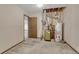 Unfinished basement featuring essential mechanicals, offering a functional space with potential for customization at 345 Scrub Oak Way, Monument, CO 80132
