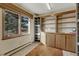 Functional office space featuring built-in shelving and a view at 345 Scrub Oak Way, Monument, CO 80132