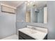 Basement bathroom with single vanity and shower at 8550 E Davies Pl, Centennial, CO 80112