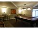 Recreational game room with billiards table, high-top tables, and comfortable seating at 800 N Pearl St # 1207, Denver, CO 80203