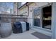 Cozy backyard with patio, grill and sliding door to enter the house at 8354 S Everett Way # C, Littleton, CO 80128