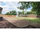 Expansive backyard featuring fresh mulch and sod, offering endless possibilities for landscaping and outdoor enjoyment at 530 Everett St, Lakewood, CO 80226