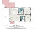 Detailed floor plan featuring kitchen, living spaces, bedrooms, bathrooms, and outdoor patio and carport at 530 Everett St, Lakewood, CO 80226