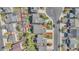 Bird's eye view of the property and backyard, complete with patio and garden areas at 12868 Capital Creek St, Parker, CO 80134
