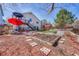 Spacious backyard featuring a garden, a deck with stairs, and a patio at 12868 Capital Creek St, Parker, CO 80134