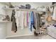 Walk-in closet with ample hanging space and built-in shelving for storage at 12868 Capital Creek St, Parker, CO 80134