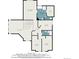 Detailed second-floor floor plan featuring bedrooms, bathrooms, and walk-in closet near main bedroom at 4431 W Jamison Pl, Littleton, CO 80128