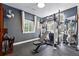 Home gym featuring weightlifting equipment, mirrored wall, and a rowing machine at 6237 Stable View St, Castle Pines, CO 80108