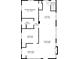 Floor plan featuring the kitchen, living room, primary bedroom and secondary bedroom at 660 S Clarkson St, Denver, CO 80209