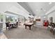 Finished basement with a pool table, wet bar, and entertainment area with scenic views at 422 Suffolk Ln, Castle Rock, CO 80108