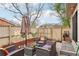 Private fenced backyard patio is perfect for relaxing or entertaining at 7925 W Layton Ave # 500, Littleton, CO 80123