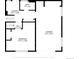 Floor plan of the 2nd floor with bedroom, laundry room, bathroom and garage at 9025 W 4Th Ave, Lakewood, CO 80226