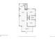 Floorplan displays layout of first floor with kitchen, living room, bedrooms and bathrooms at 4441 N Meade St, Denver, CO 80211