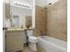 Clean bathroom with tub/shower combination at 17286 E Ford Dr, Aurora, CO 80017