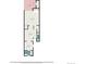 Layout for the first story of the home showing the kitchen, bathroom, and living room at 4621 S Fraser Cir # B, Aurora, CO 80015