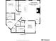 Detailed floor plan layout showcasing the room dimensions and layout at 15475 Andrews Dr # 412, Denver, CO 80239