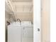 Convenient laundry room area equipped with a washer and dryer unit at 15475 Andrews Dr # 412, Denver, CO 80239